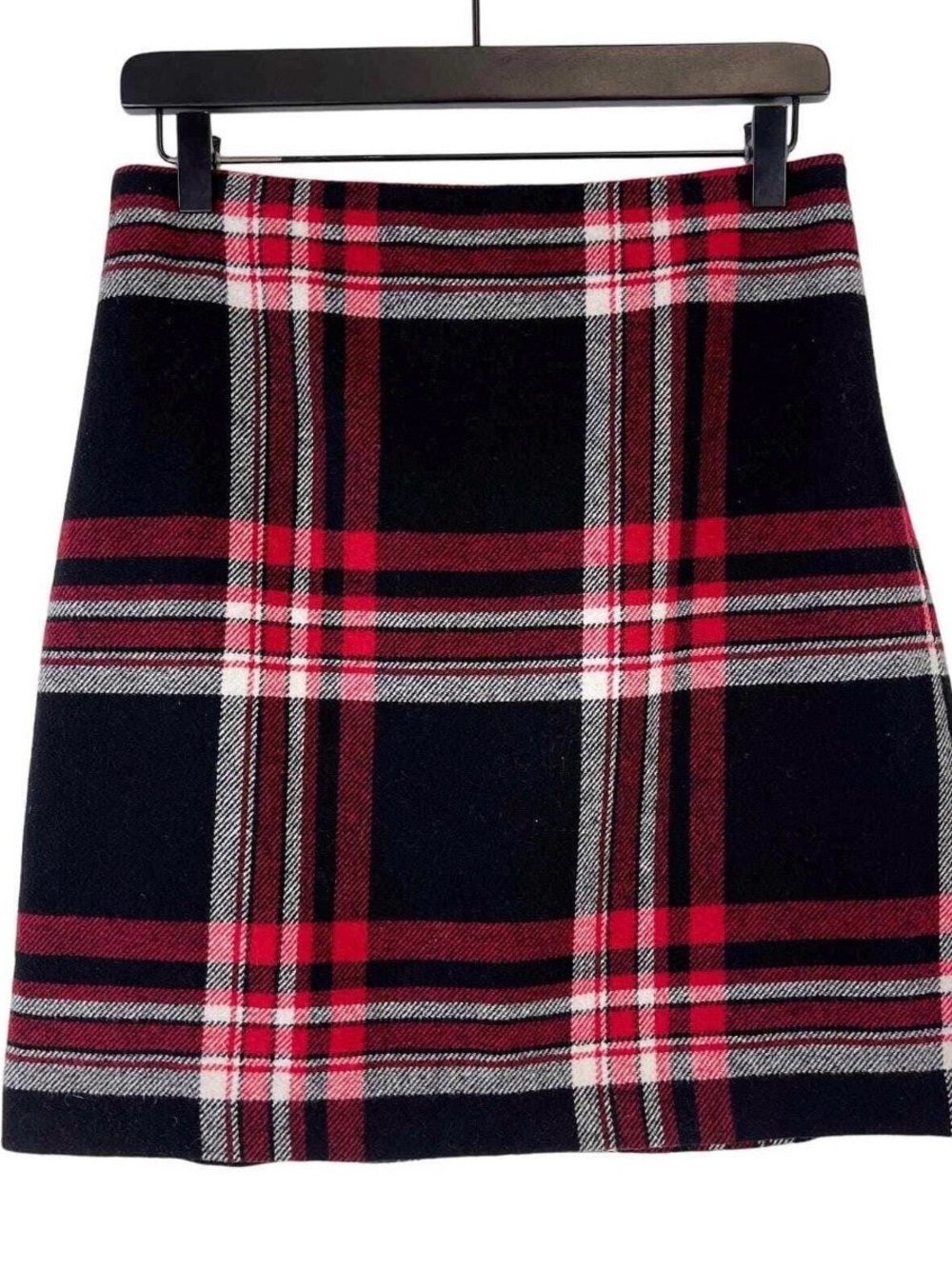 Talbots Black and Red Plaid Mini Skirt